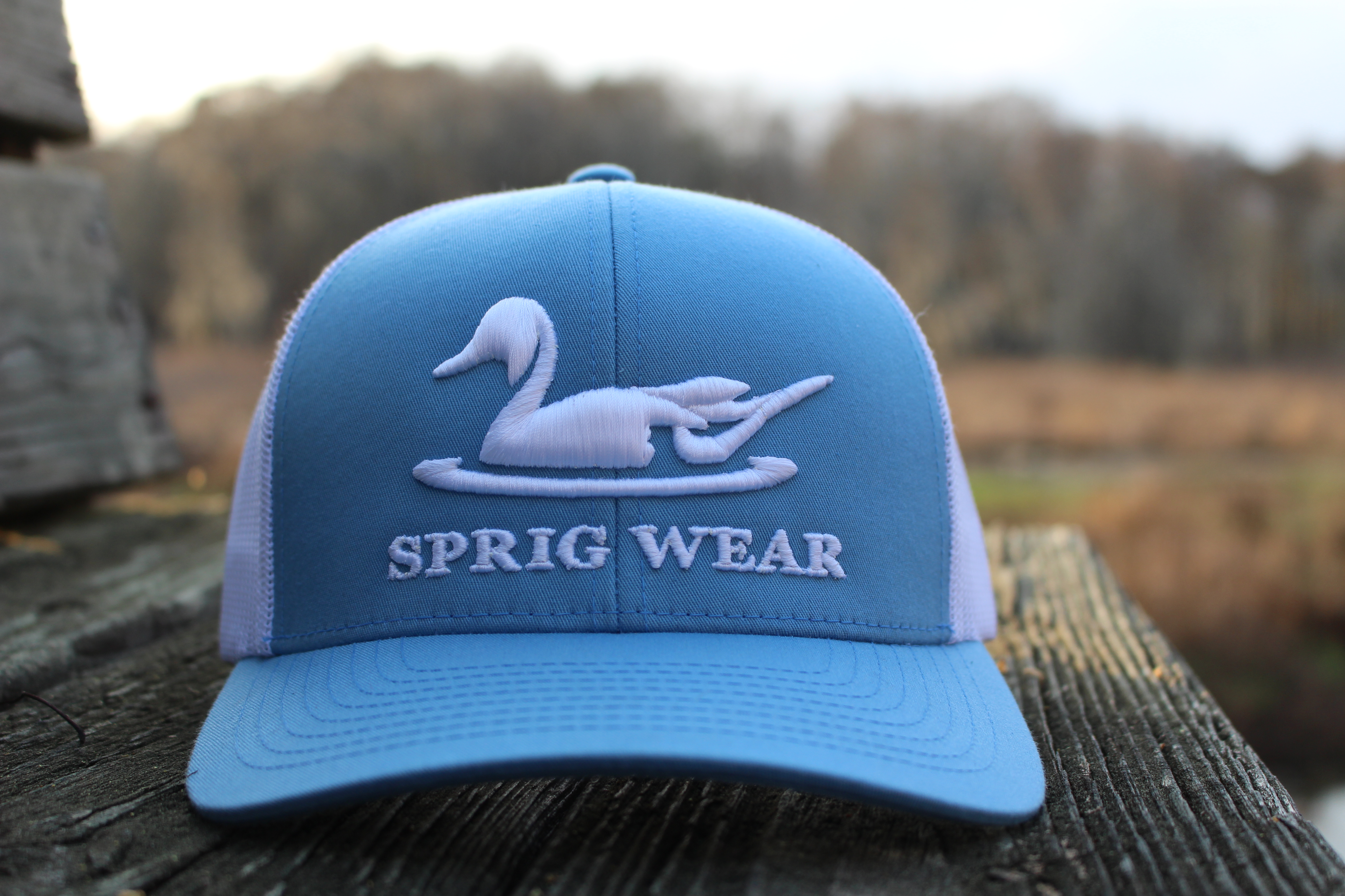 Morning Blue Trucker Hat – by Sprig Waterfowl